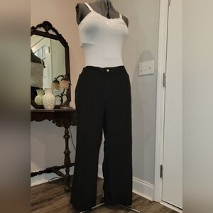 NWT 18W DKNY Black Wide Leg Pants